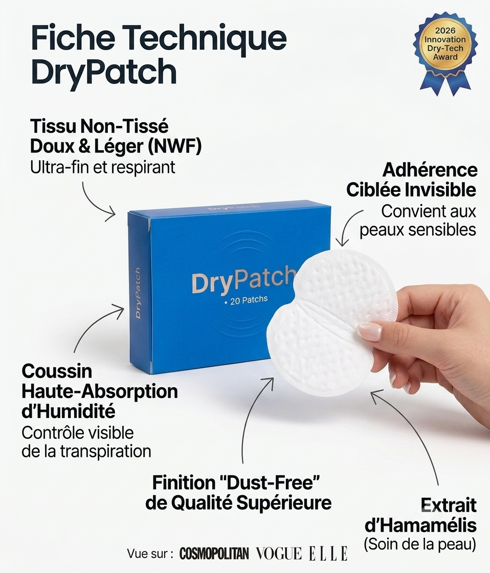 DryPatch : le patch anti-transpiration invisible